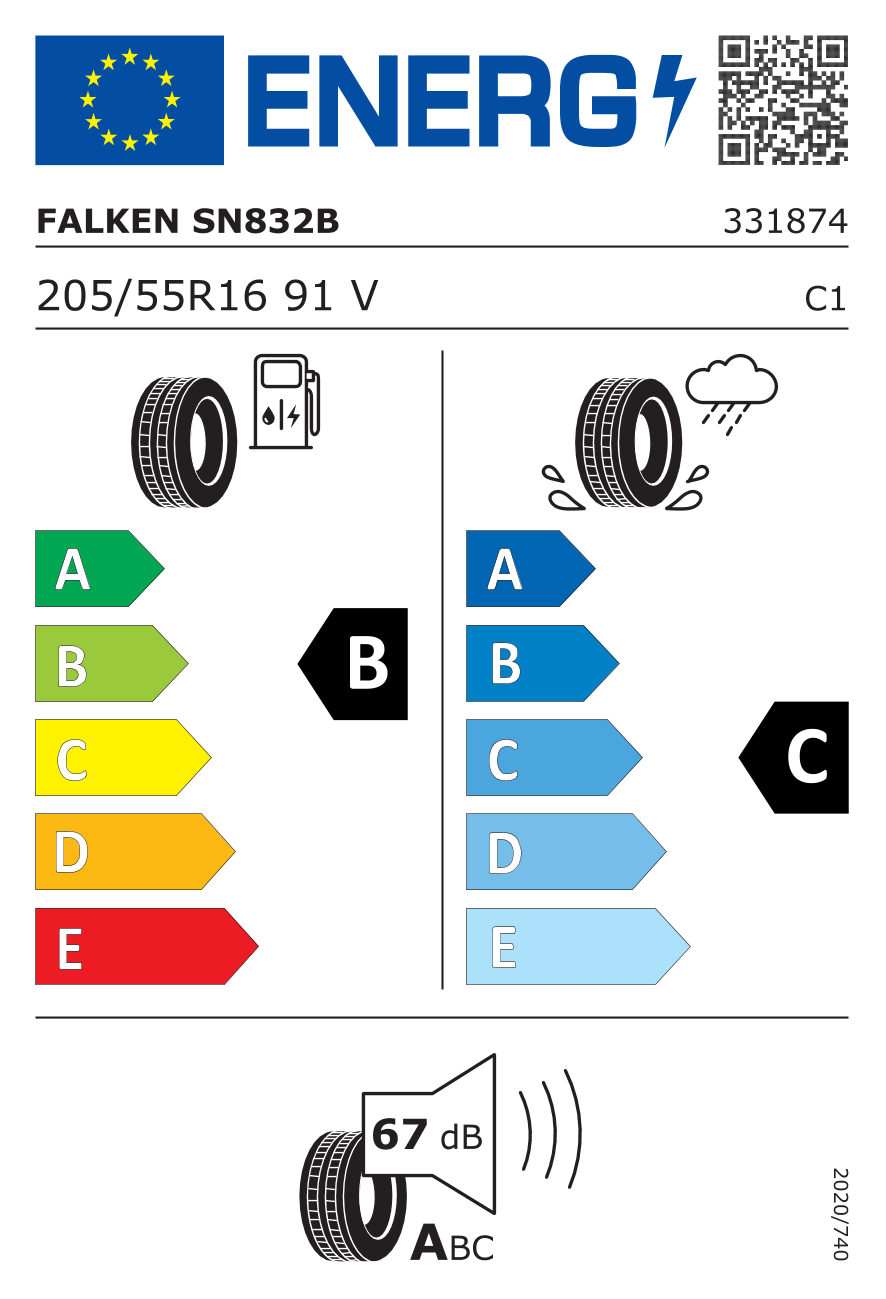 Image of tyre specifications with eprel code 592800